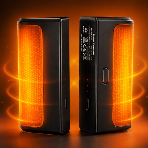 Hand Warmers | Magnetic Rechargeable Design With Three Heat Levels, Aluminum Alloy, Black And White