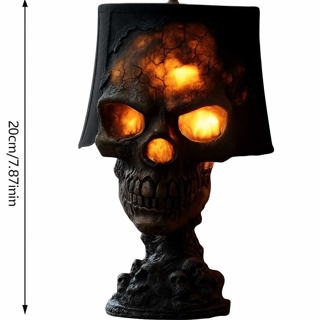 InfernoSkull Skull Lava Lamp | Red Orange USB Decorative Table Light image 4