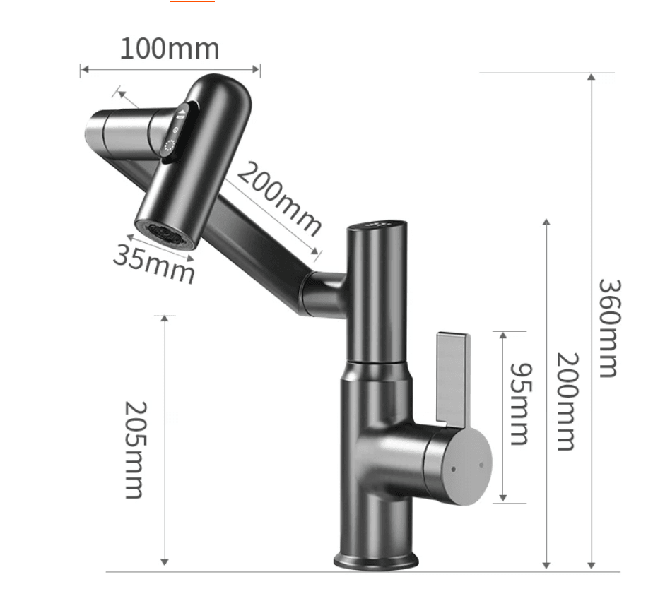 Kitchen Faucet | 360 Degree Rotating Spout, Temperature Display, Four Finishes — product image 10