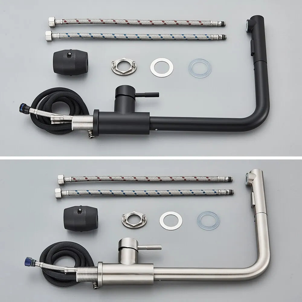 Kitchen Faucet in Brushed Nickel shown on the source page.