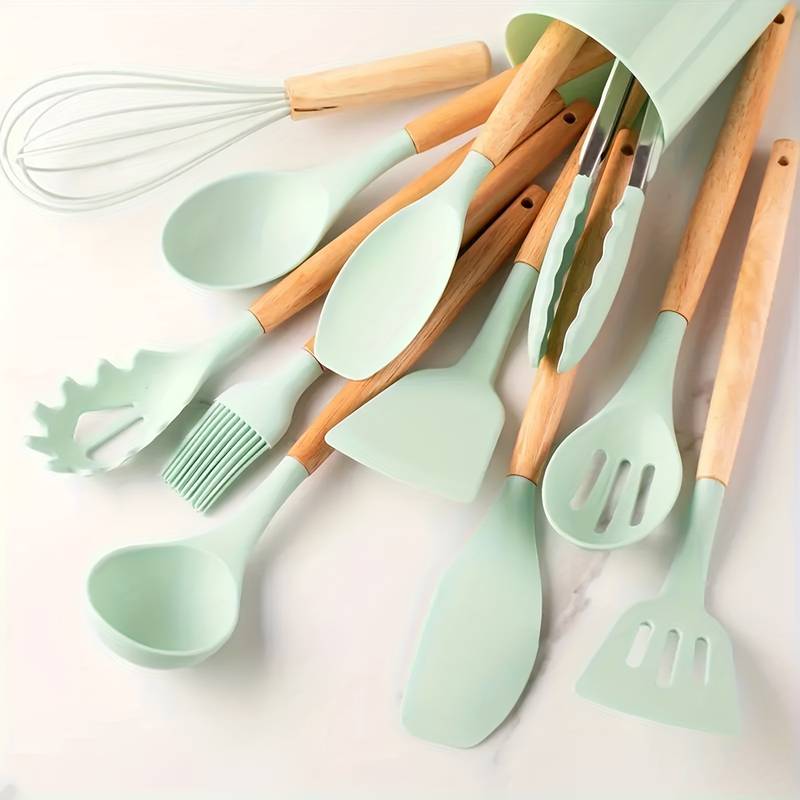 Kitchen Utensil Set in Mint Green shown on the source page.