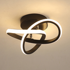Black clover LED ceiling light viewed from below