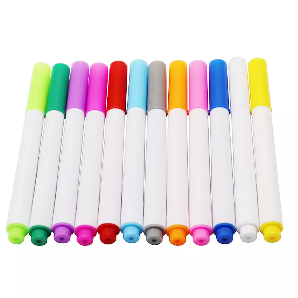 Colored marker pens shown for an LED drawing board