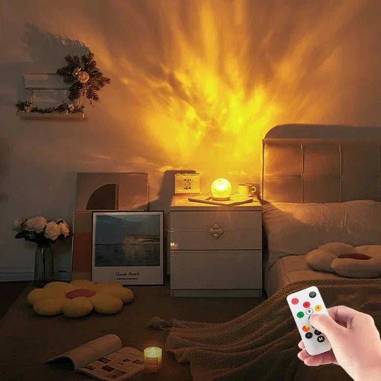 Wave Projection Table Lamp - Crystal-Effect LED Light - product image 1