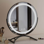 Large rechargeable vanity mirror with three light colors
