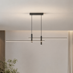 Linear Pendant Light | Dimmable Integrated LED, Metal And Silica Gel, Black – product image 15