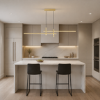 Linear Pendant Light | Dimmable Integrated LED, Metal And Silica Gel, Black – product image 9
