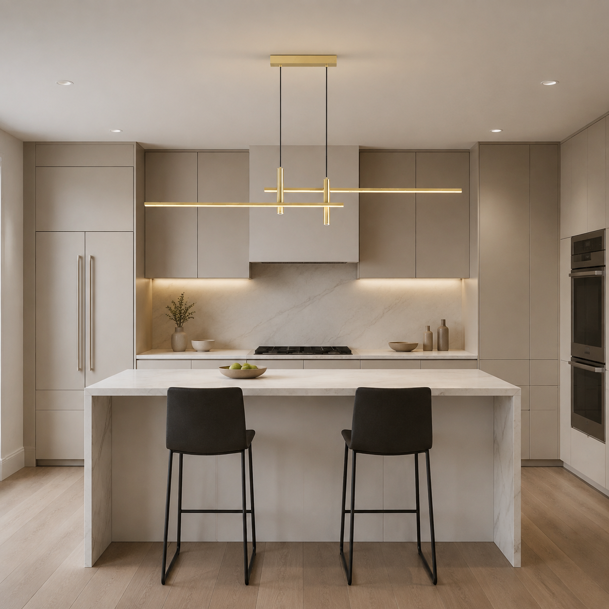 Linear Pendant Light | Dimmable Integrated LED, Metal And Silica Gel, Black – product image 9