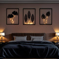 Lumen Leaf Illuminated Frame Set | Warm White LED Botanical Decor image 1