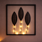 Lumen Leaf Illuminated Frame Set | Warm White LED Botanical Decor image 3