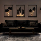 Lumen Leaf Illuminated Frame Set | Warm White LED Botanical Decor image 6