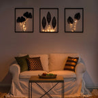 Lumen Leaf Illuminated Frame Set | Warm White LED Botanical Decor image 7