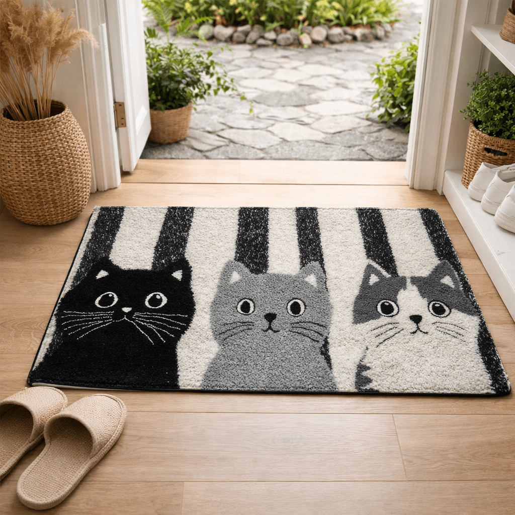 Cat Door Mat - Waterproof Cartoon Entry Rug - product image 1