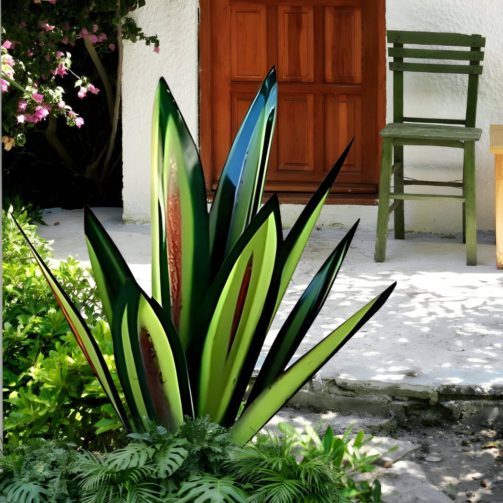 Metal Agave Garden Sculpture | Weather-Ready Construction, Textured Finish, Choice of Color 5