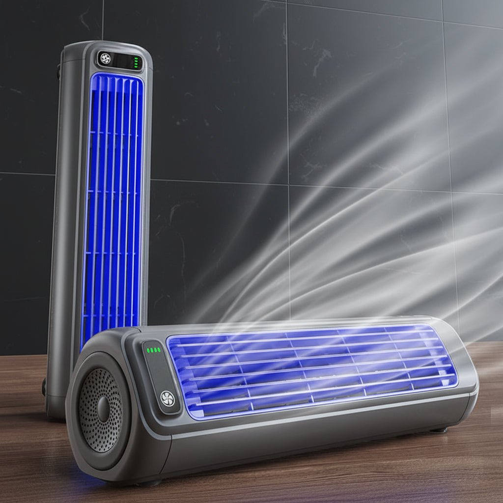 Mini Fan | Rechargeable Wireless Design, Gray or White — product image 1