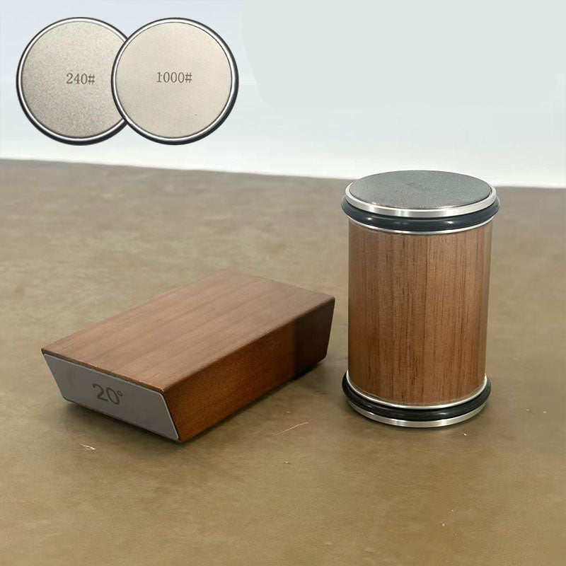 Rolling Knife Sharpener with diamond grinder and wood base — product image 11