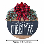 Merry Christmas round door hanger size guide showing approximately 11.8 inches or 30 centimeters