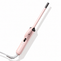 Pink mini curling iron in the original diagonal product view