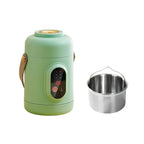 Green mini cooking pot with removable inner pot