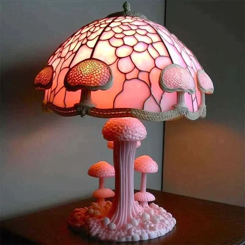 Mosaic Table Lamp | Handcrafted Glass Shade, Warm Ambient Glow, Multicolor — product image 7