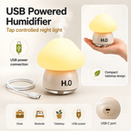 Mushroom humidifier board showing a USB C connection and the original product held in a hand