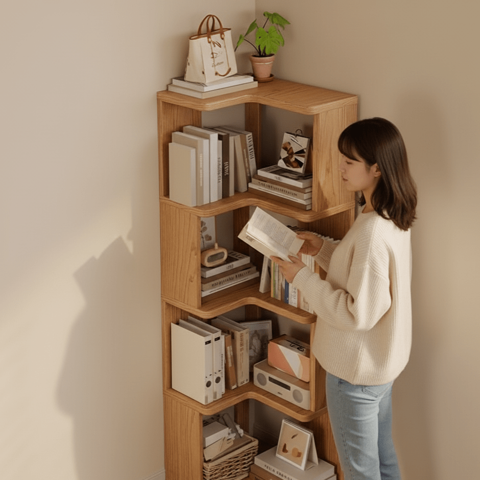 Pine Corner Cabinet - Tall Space-Saving Storage - product image 4