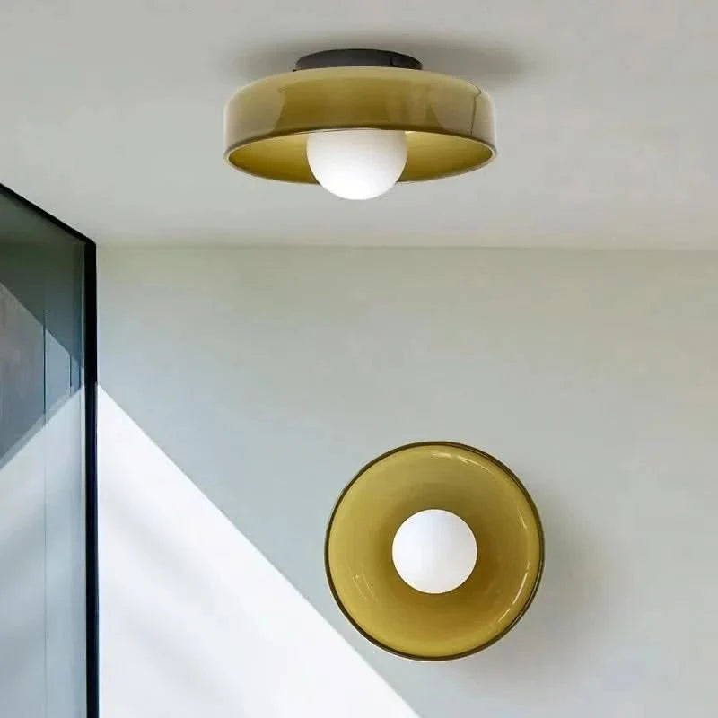 Nordic Glass Ceiling Light with two-tone led fixture — product image 8