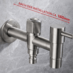 Wall-mounted outdoor faucet in stainless steel 304, product detail 13.