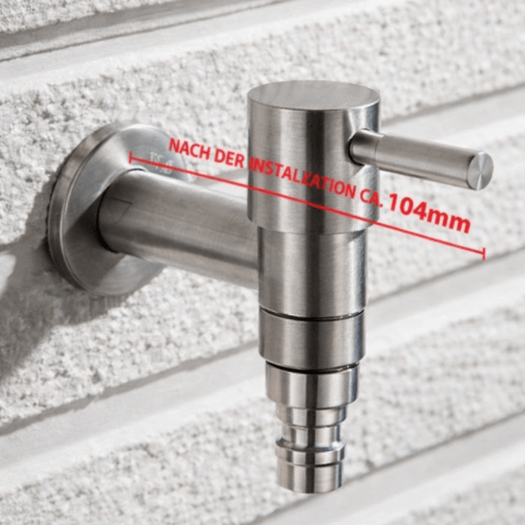 Wall-mounted outdoor faucet in stainless steel 304, product detail 16.
