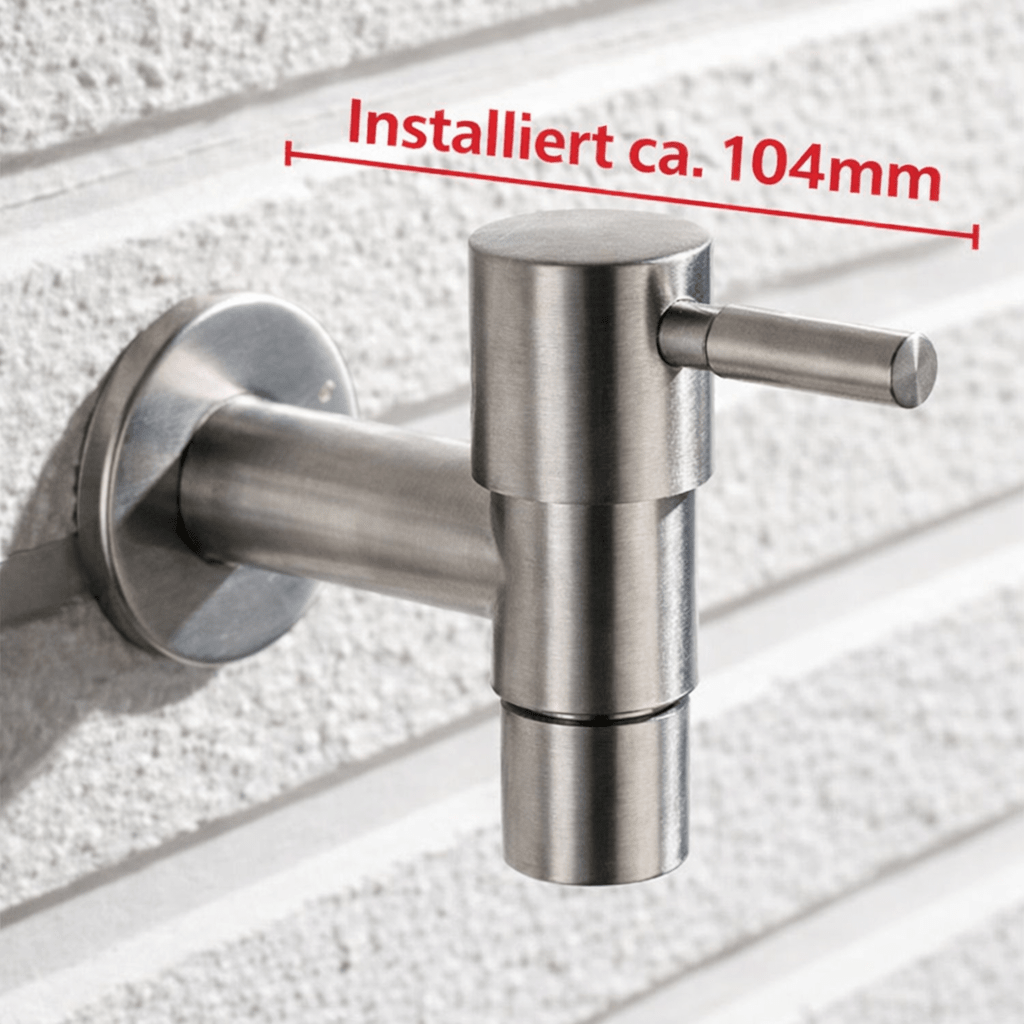 Wall-mounted outdoor faucet in stainless steel 304, product detail 17.