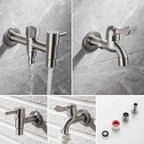Wall-mounted outdoor faucet in stainless steel 304, product detail 2.