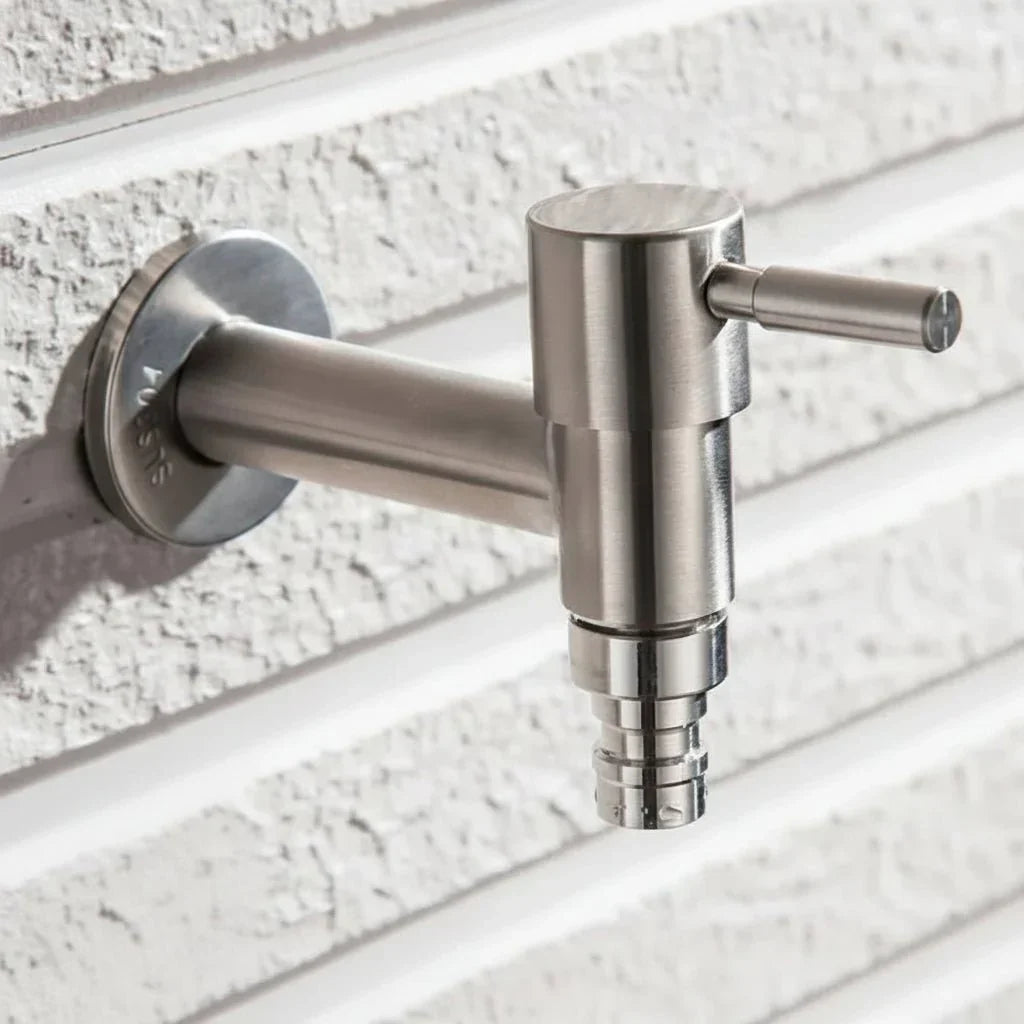 Wall-mounted outdoor faucet in stainless steel 304, product detail 6.