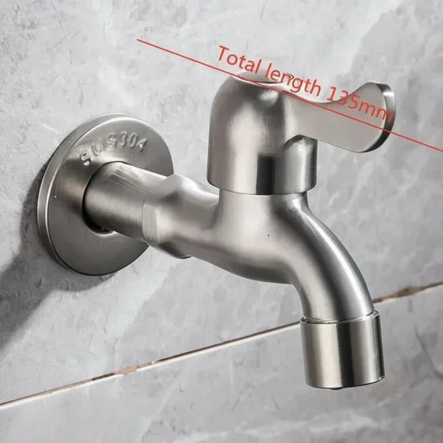 Wall-mounted outdoor faucet in stainless steel 304, product detail 7.