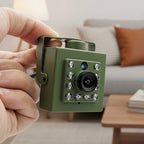 Green outdoor WiFi surveillance camera for bird observation, product detail 1.