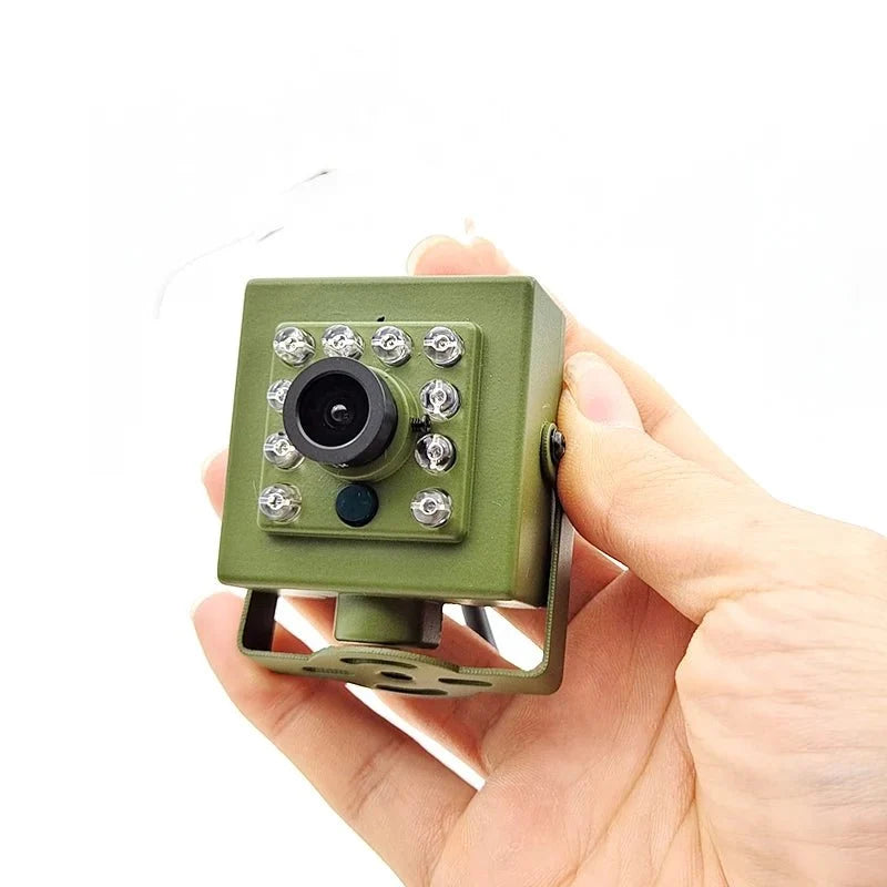 Green outdoor WiFi surveillance camera for bird observation, product detail 2.