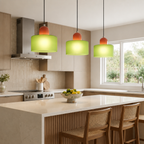 Bauhaus glass pendant light in a contemporary interior, gallery image 18.