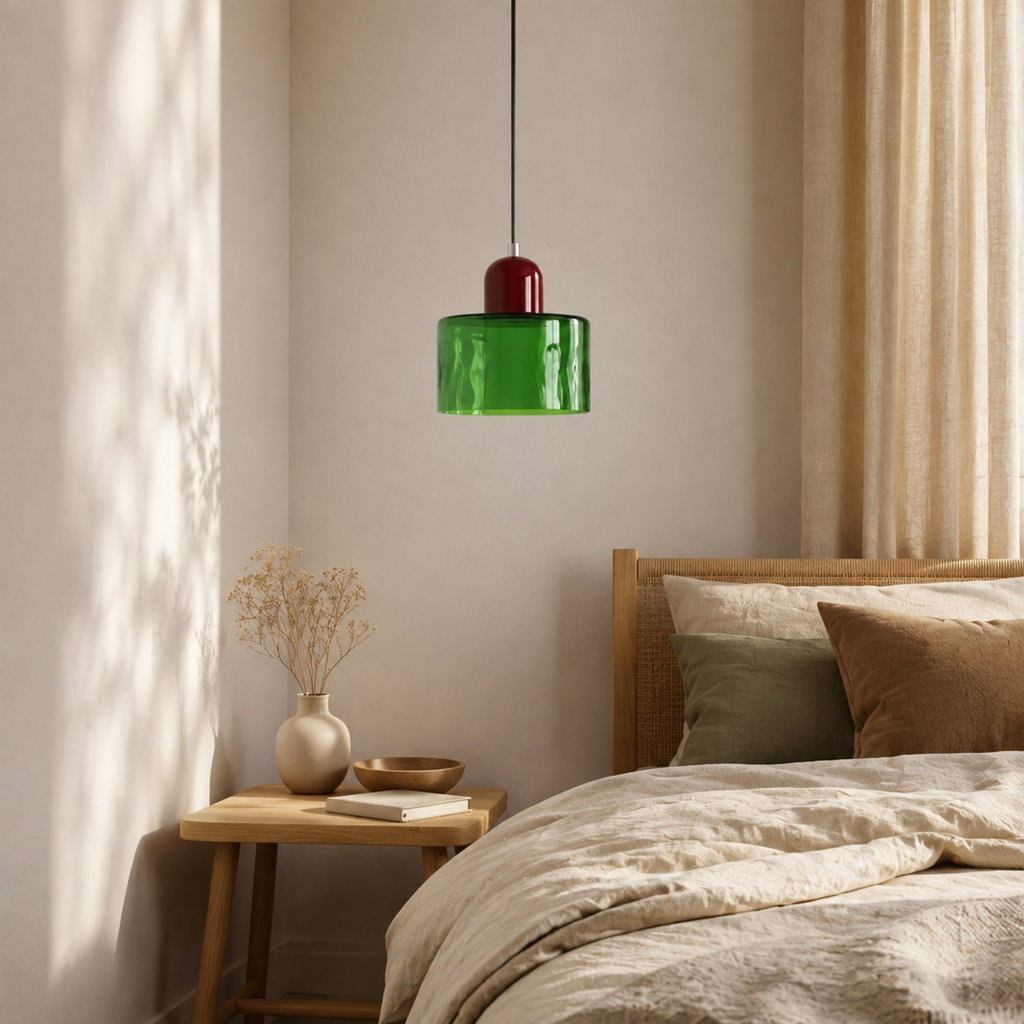 Bauhaus glass pendant light in a contemporary interior, gallery image 26.