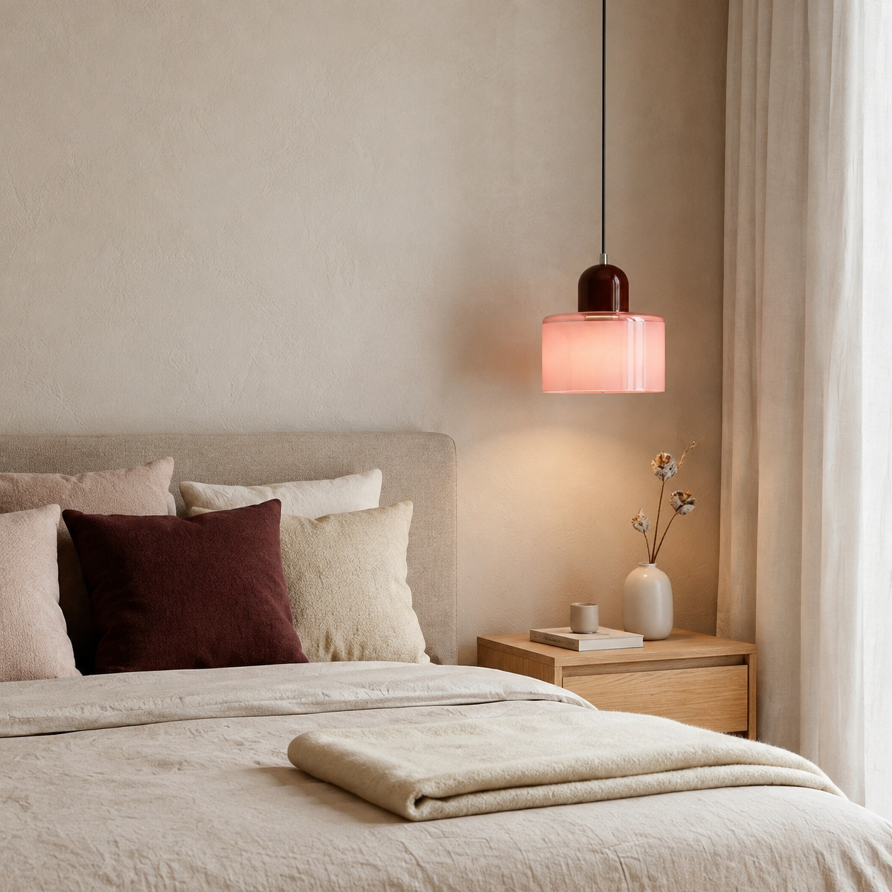 Bauhaus glass pendant light in a contemporary interior, gallery image 27.
