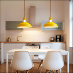 Pendant Light in Blue and Yellow shown on the source page.