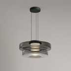 Layered glass LED pendant light, gallery image 11.