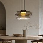 Layered glass LED pendant light, gallery image 17.