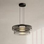 Layered glass LED pendant light, gallery image 18.