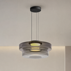 Layered glass LED pendant light, gallery image 19.
