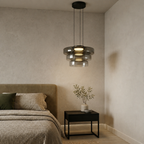 Layered glass LED pendant light, gallery image 27.