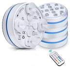 Pool LED light with 16 selectable colors.