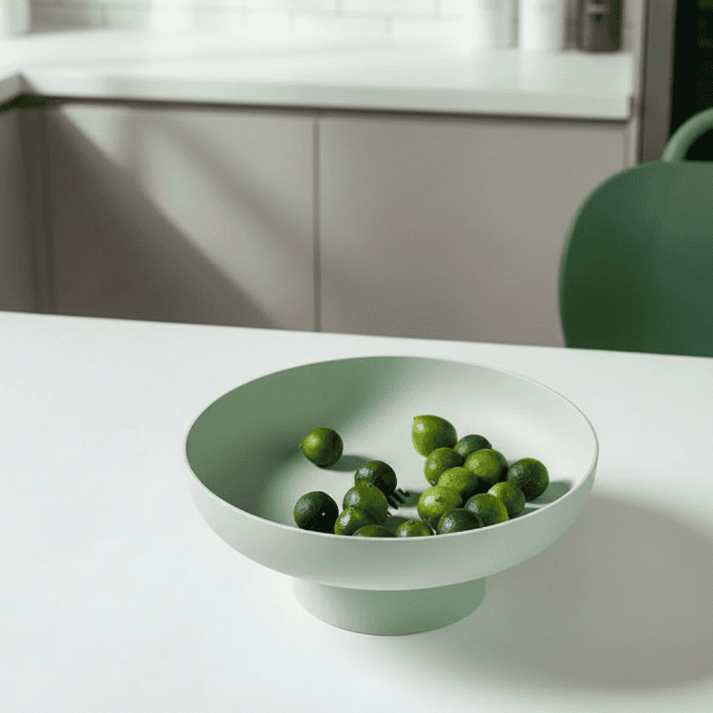 Decorative Fruit Bowl | Hand-Painted Modern Centerpiece - Serving Bowl product view 1