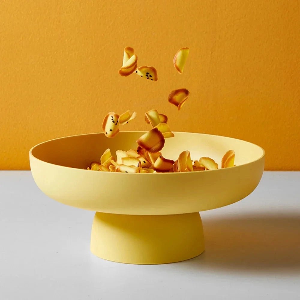 Decorative Fruit Bowl | Hand-Painted Modern Centerpiece - Serving Bowl product view 2