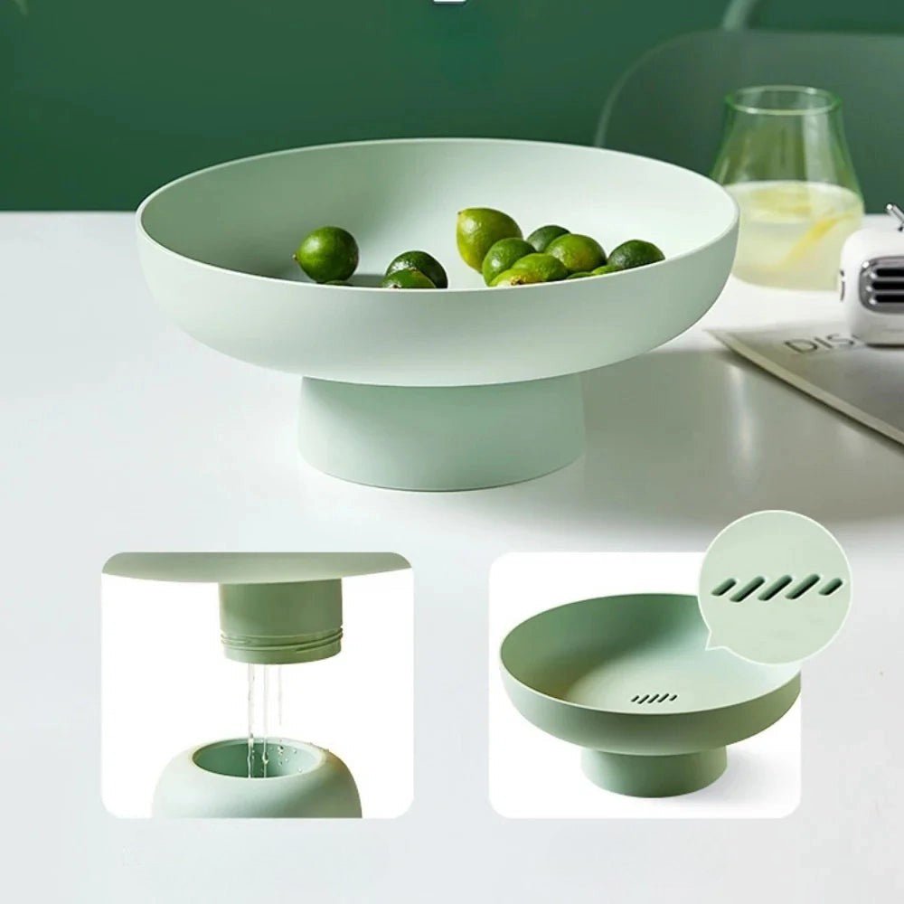 Decorative Fruit Bowl | Hand-Painted Modern Centerpiece - Serving Bowl product view 3