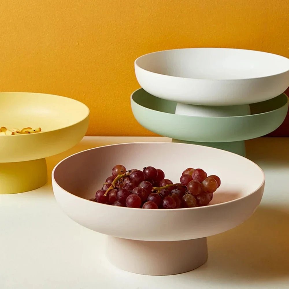 Decorative Fruit Bowl | Hand-Painted Modern Centerpiece - Serving Bowl product view 4
