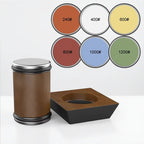 Rolling Knife Sharpener with diamond grinder and wood base — product image 7